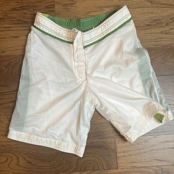 Abercrombie & Fitch White & Green Swim Trunks Surf‎ Board Shorts - Picture 7 of 11